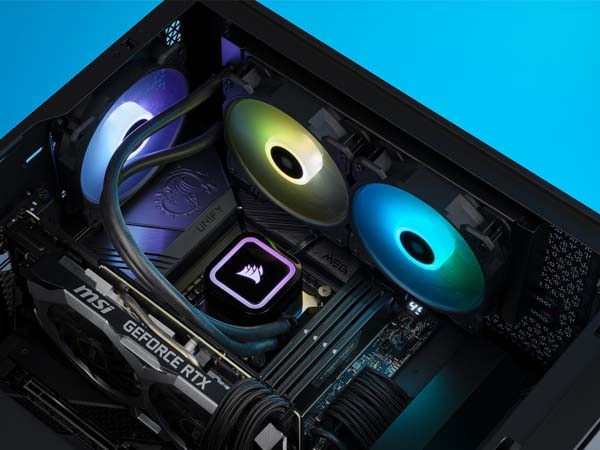 Corsair H100x RGB ELITE 120mmファン×2 水冷一体型CPUクーラー｜CW