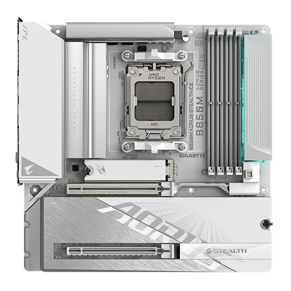 GIGABYTE B850M AORUS STEALTH ICE Micro-ATXマザーボード ホワイト