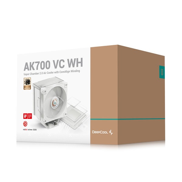 Deepcool AK700 VC WH 空冷CPUクーラー 120mmファン×1 ホワイト｜R