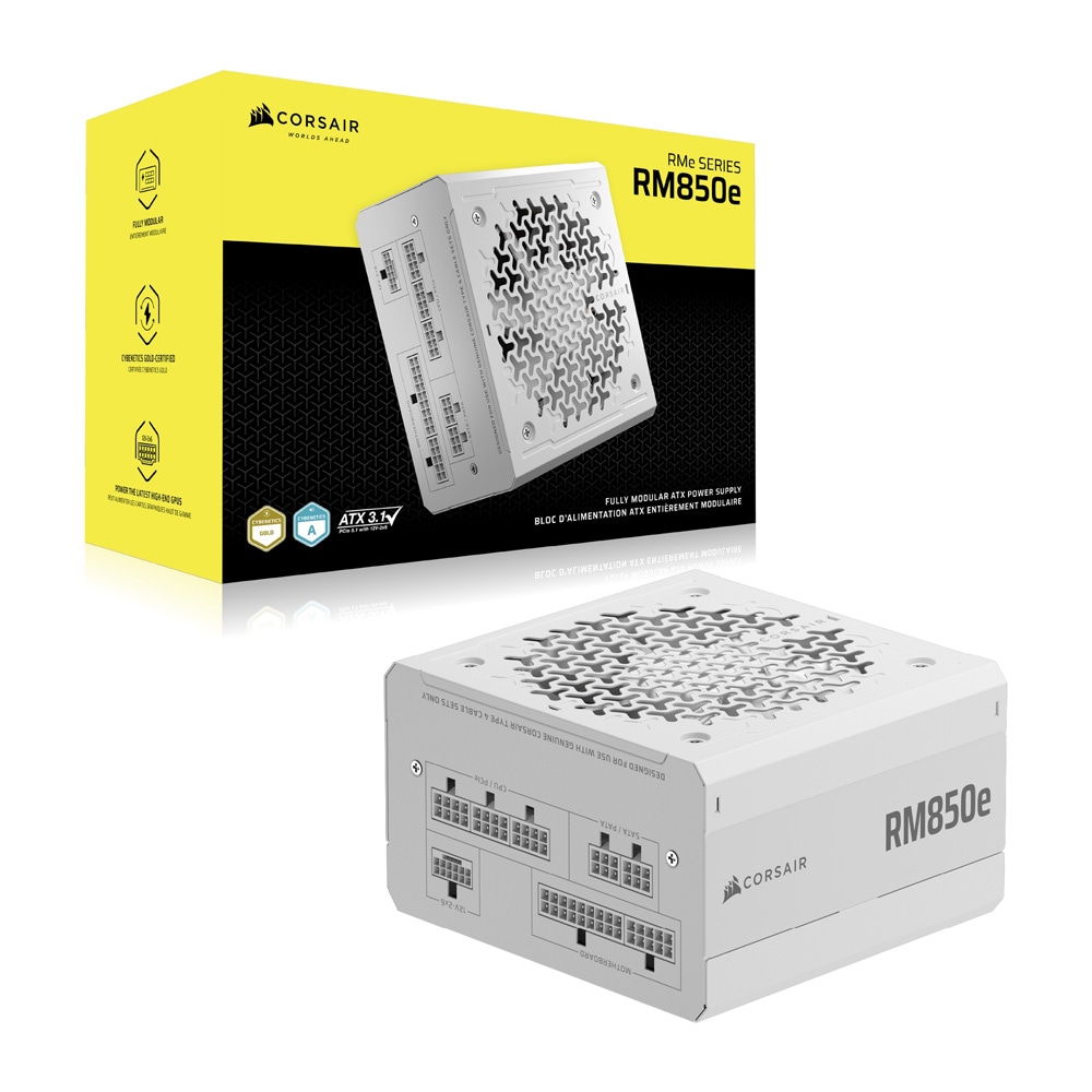 CORSAIR RM850 850W 電源ユニット RM White Series™ RM850 — 850 Watt 80 PLUS Gold Fully Modular