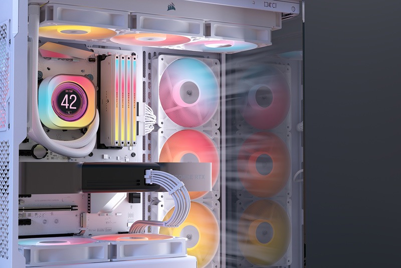 Corsair RS120-R ARGB WHITE Triple Reverse Fans PCケース