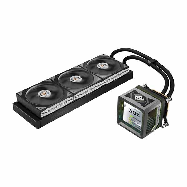ASRock Steel Legend Dark 360 LCD 360mm簡易水冷CPUクーラー ブラック