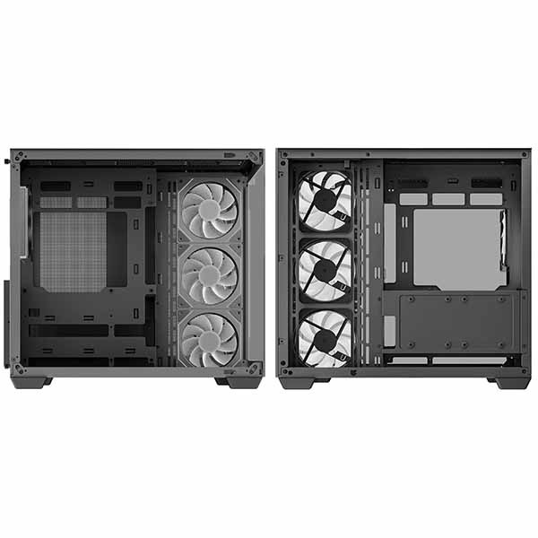 未開封 DeepCool ミドルタワー PCケース ピラーレス ファン4基搭載 ARGBファン4基標準搭載・ピラーレスデザインのミドルタワーPCケース
