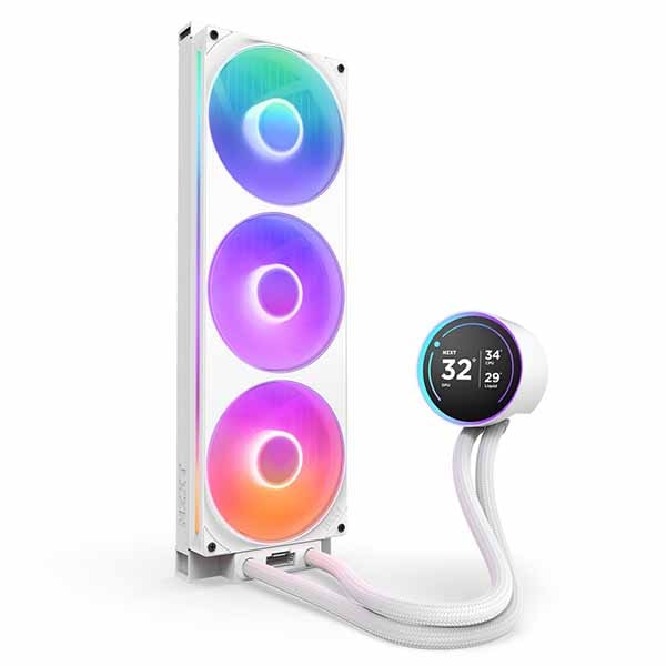 NZXT Kraken Elite 420 RGB V2 (White) IPS LCDディスプレイ