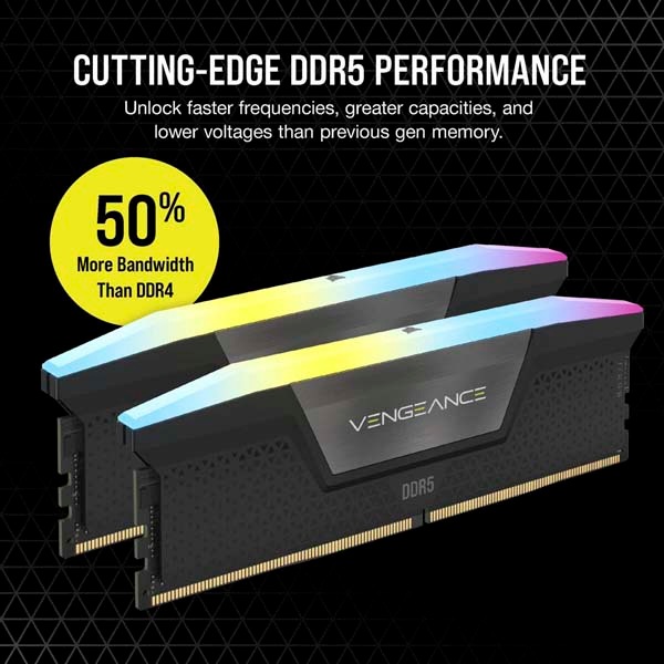 Corsair VENGEANCE RGB 32GB(16GBx2) DDR5 6400MHz(PC5-51200) UDIMM