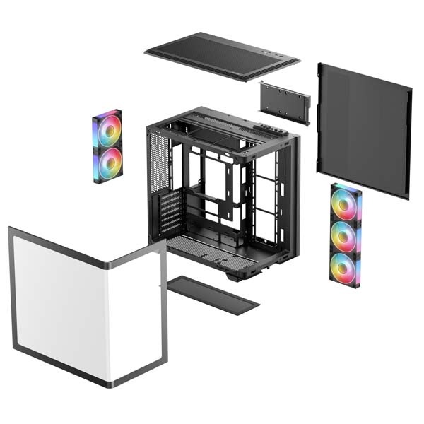 Deepcool CG590U 5F 一体型曲面ガラス採用 ATXケース ブラック｜R