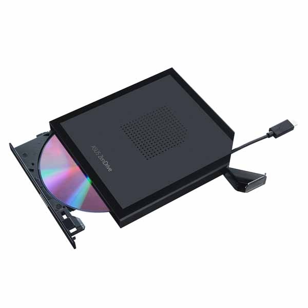 ASUS ZenDrive 外付けDVDドライブ＆ライター USB-Cケーブル内蔵
