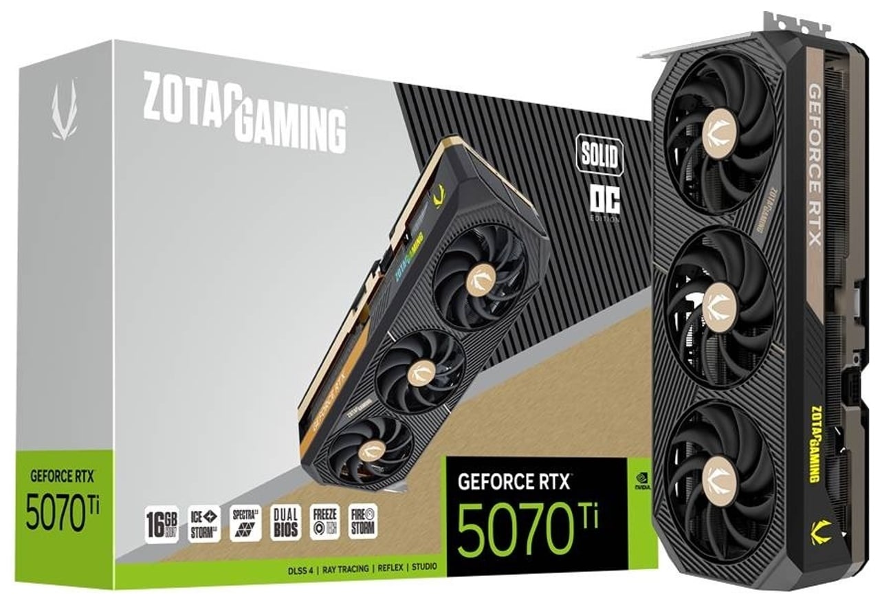 ZOTAC GAMING GeForce RTX 5070 Ti SOLID OC 16GB GDDR7 グラフィック