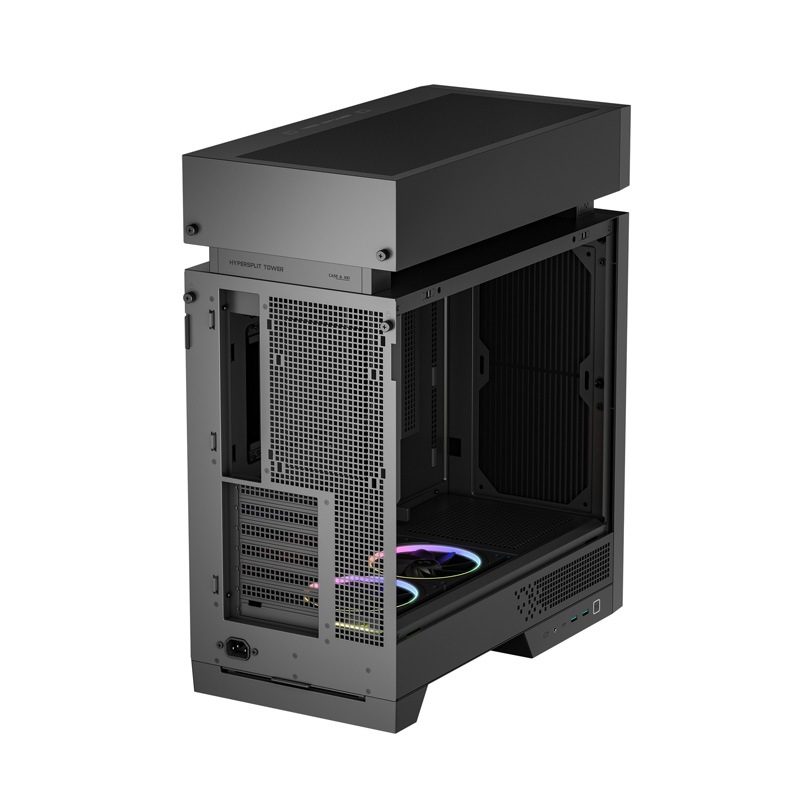 Deepcool CL660 ハイパースプリット構造採用 ATXケース ブラック 水冷