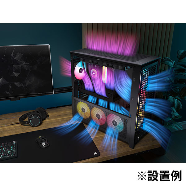 Corsair FRAME 5000 Series Cold Air Intake Kit - Black サイドファン