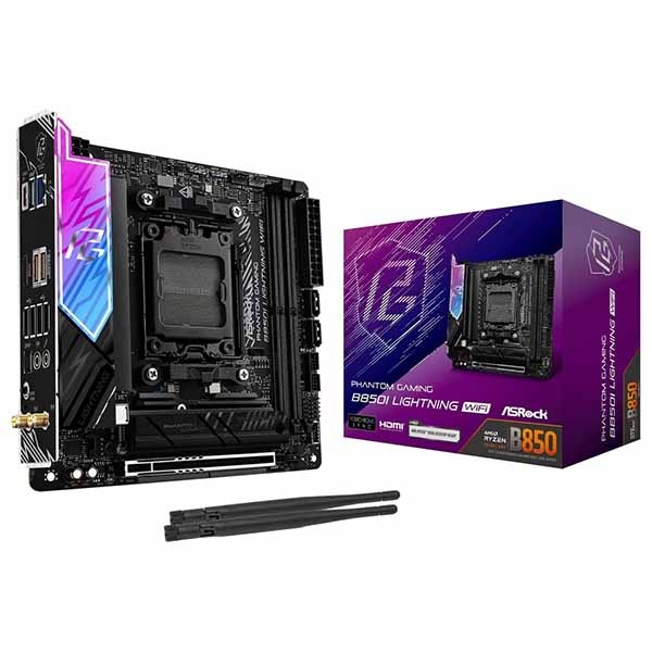 ゲーミングPC・WiFi・Office・配信・ゲーム・照明ON-OFF可 ASRock B850I Lightning WiFi ゲーミング向けに豊富な機能を備え
