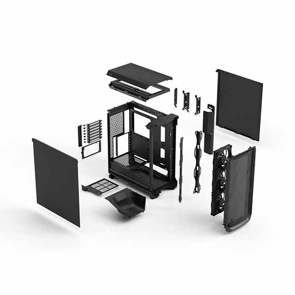 Fractal Design Meshify 3 Black Solid ミドルタワー型PCケース