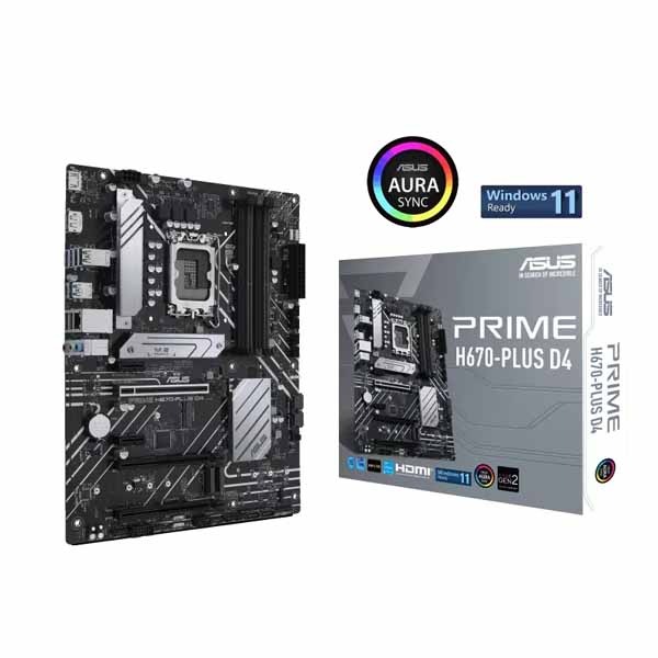 ASUS PRIME H670-PLUS D4 インテル H670 (LGA1700) ATXマザーボード