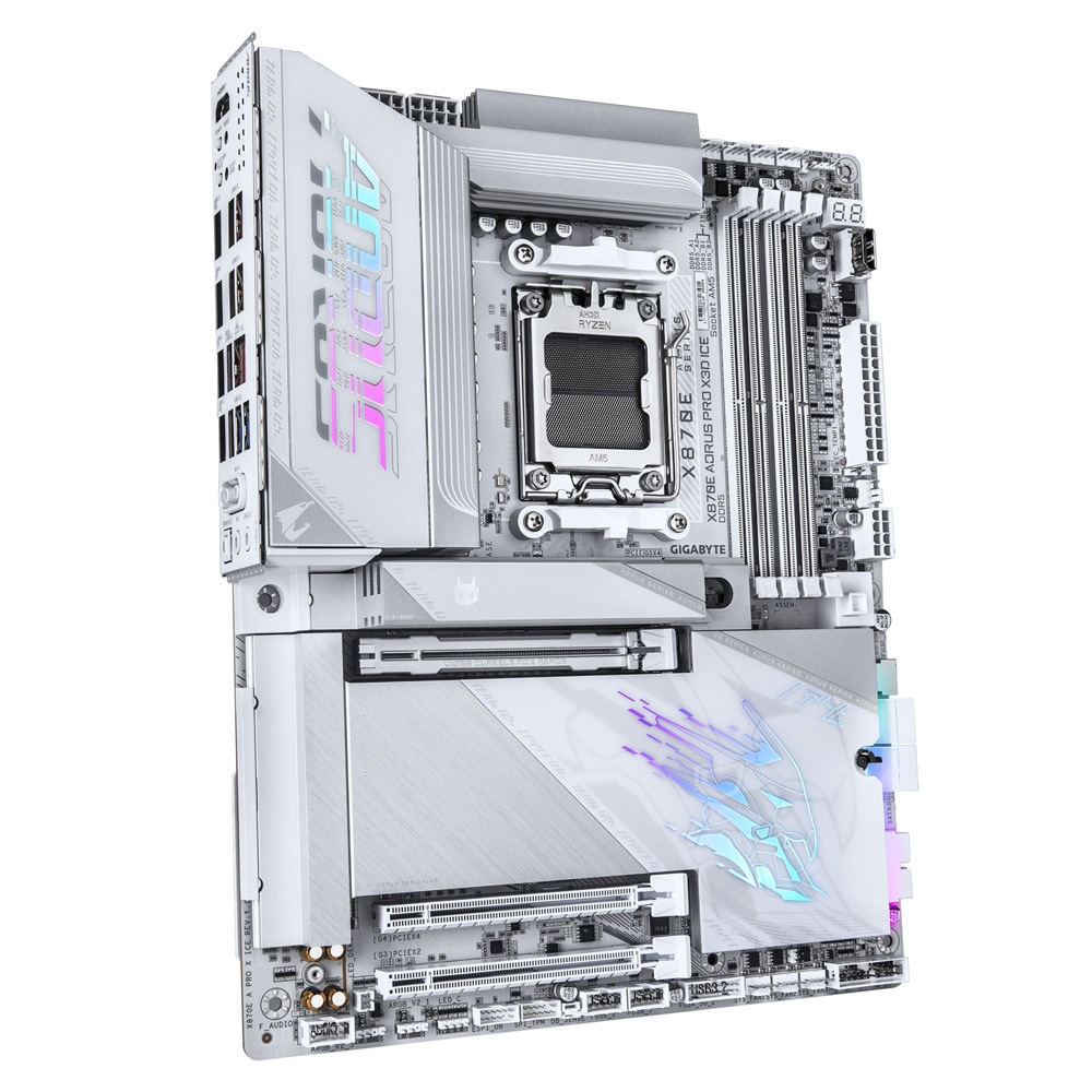 GIGABYTE X870E AORUS PRO X3D ICE ATX マザーボード ホワイト｜X870E