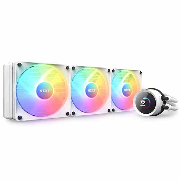 NZXT KRAKEN RGB 360 White 高性能ポンプと高静圧RGBファン装備 水冷一