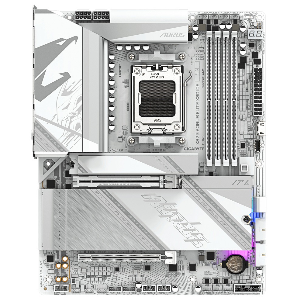 GIGABYTE X870 AORUS ELITE X3D ICE ATXマザーボード ホワイト｜X870 A