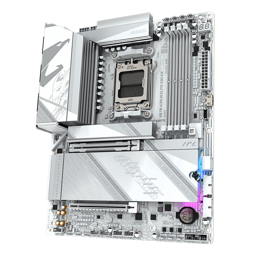 GIGABYTE X870 AORUS ELITE X3D ICE ATXマザーボード ホワイト｜X870 A