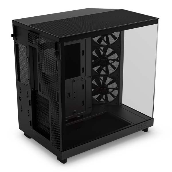 NZXT H6 Flow Black ピラーレスデザイン ミドルタワーケース ブラック