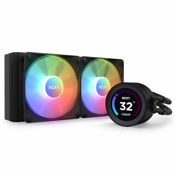 NZXT KRAKEN Elite RGB 240 Black 高性能ポンプと高静圧RGBファンを