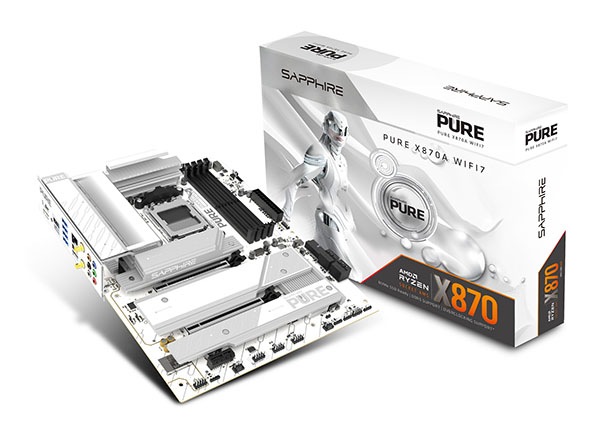 Sapphire SAPPHIRE PURE X870A WIFI 7 ATXマザーボード ホワイト｜PURE