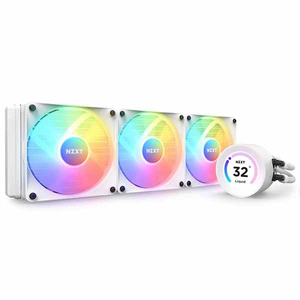 NZXT KRAKEN Elite RGB 360 White 高性能ポンプと高静圧RGBファンを