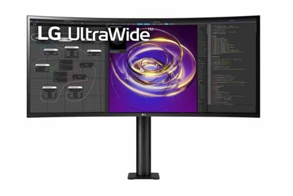 LG Electronics 34インチ 3440×1440 位置調整可能アームスタンド