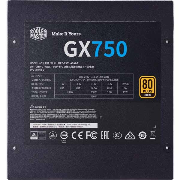 Cooler Master GX750 フルモジュラー電源 GX Gold 750 Full Modular | Cooler Master