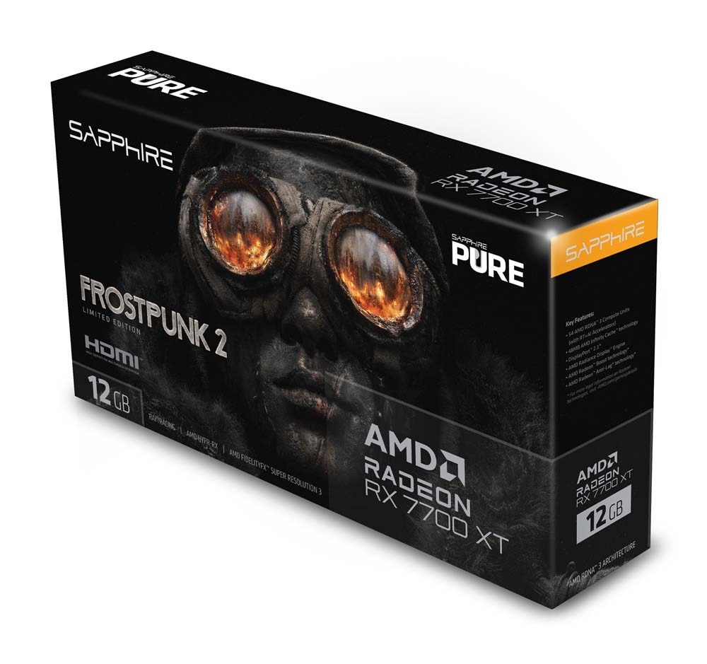 SAPPHIRE PURE Radeon RX 7700 XT 12GB Frostpunk 2 Edition