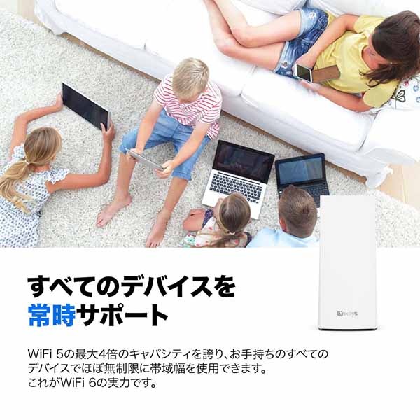 Linksys Atlas Pro 6 MX5500 AX5400 2PK デュアルバンドメッシュWiFi6