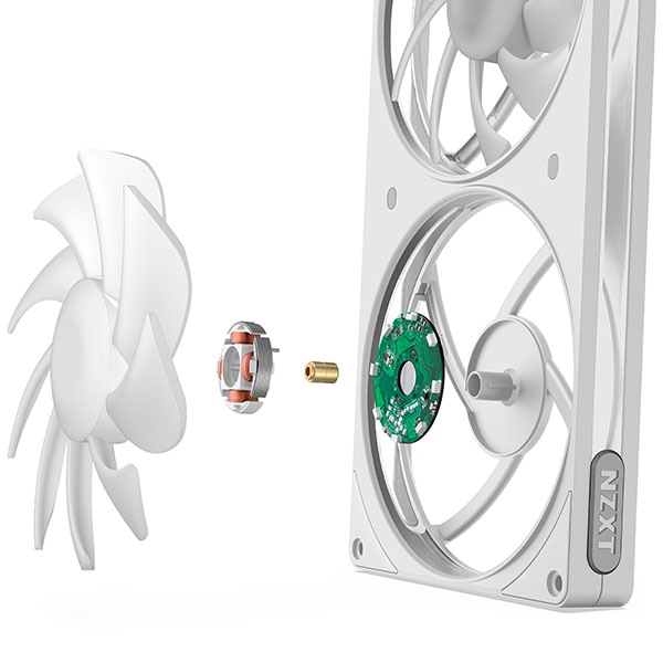 NZXT F120 RGB v2 White ケースファン 120mm×1 ホワイト｜RF-R212S-WF