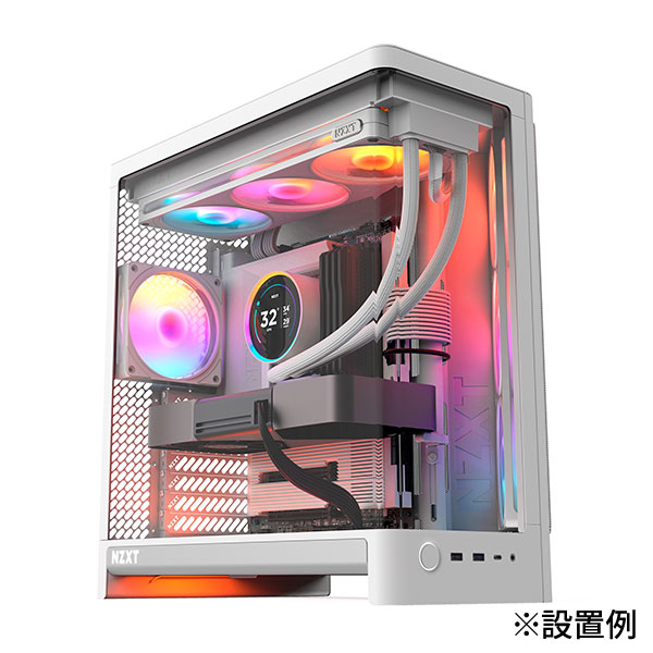NZXT F120 RGB v2 White ケースファン 120mm×1 ホワイト｜RF-R212S-WF