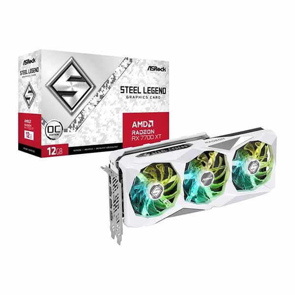 ASRock Radeon RX 7700XT Steel Legend 12G OC オーバークロック仕様の
