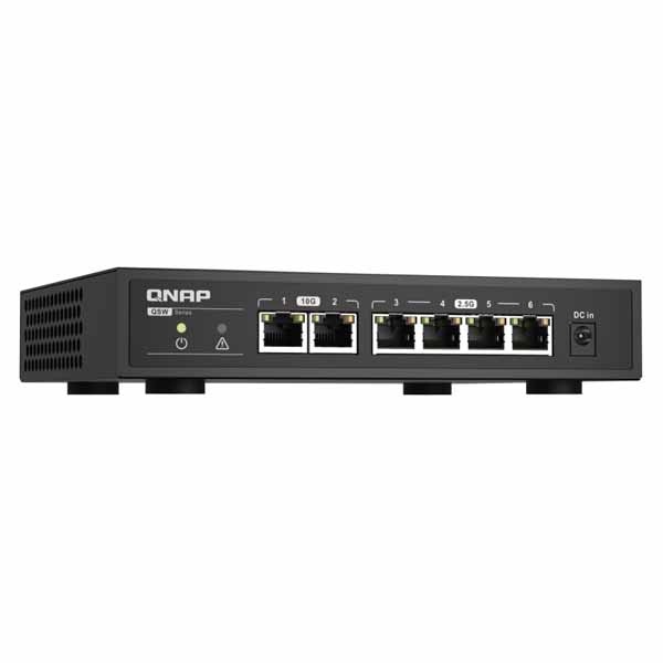 QNAP QSW-2104-2T 10GbEおよび2.5GbE接続性能を備えたプラグ・アンド 