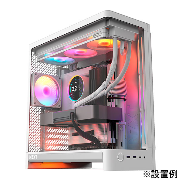 NZXT F360 RGB v2 White シングルフレーム ケースファン 120mm×3