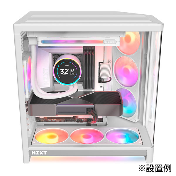 NZXT F360 RGB Reverse White シングルフレーム ケースファン 120mm×3 