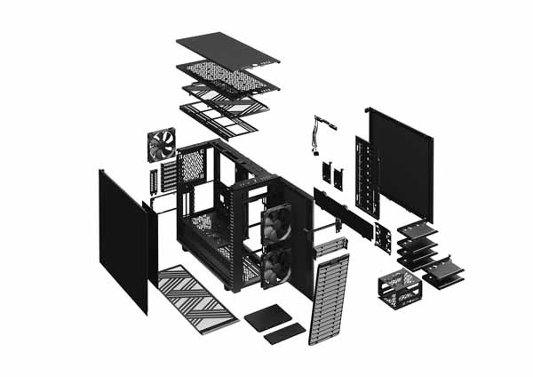 Fractal Design ミドルタワーPCケース Fractal Design Define 7 Black Solid ミドルタワー型PCケース