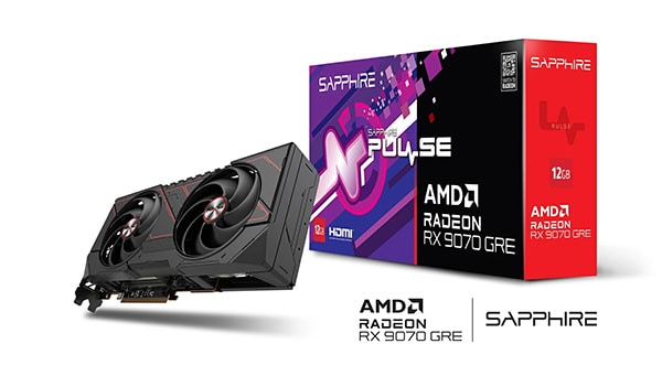 ニデック] ＜国内正規代理店品 G-SQUARE(グレー×レッド) SAPPHIRE PULSE Radeon RX 9070 GRE GAMING OC 12GB GDDR6