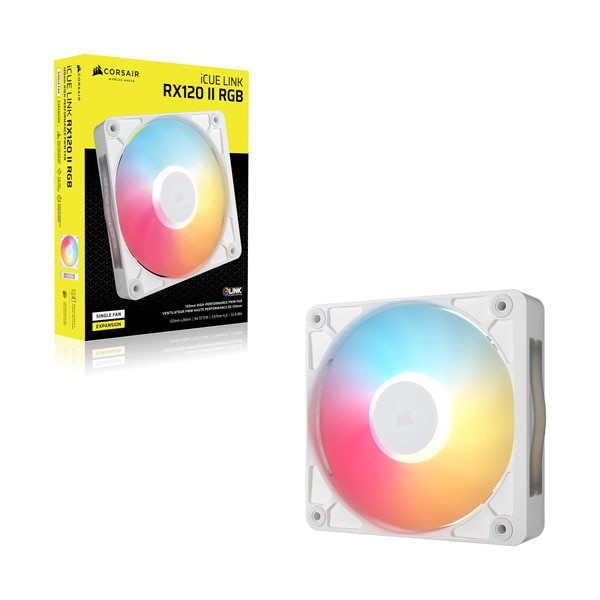 Corsair iCUE LINK RX120 II RGB Fan Expansion White 120mmケース