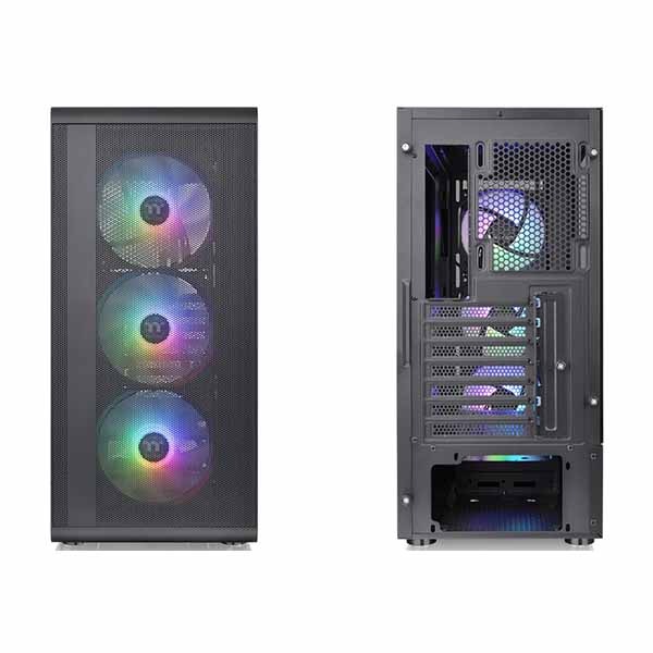 Thermaltake S200 TG ARGB アドレサブルRGBファンとフロントメッシュ