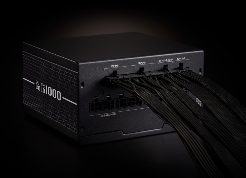 Cooler Master ELITE Gold 1000 FM A/JP cord PC電源ユニット 1000W