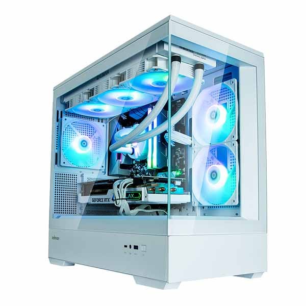 ZALMAN P30 WHITE RGB PCケース+おまけ付き ZALMAN P30 White アドレサブルRGBファン搭載のミニタワー型PC