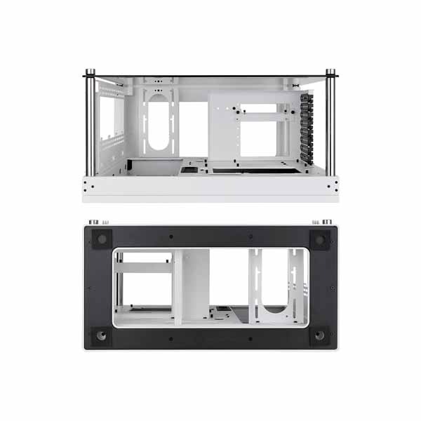 Thermaltake Core P3 TG Pro Snow Edition 2基の大型ラジエーターも