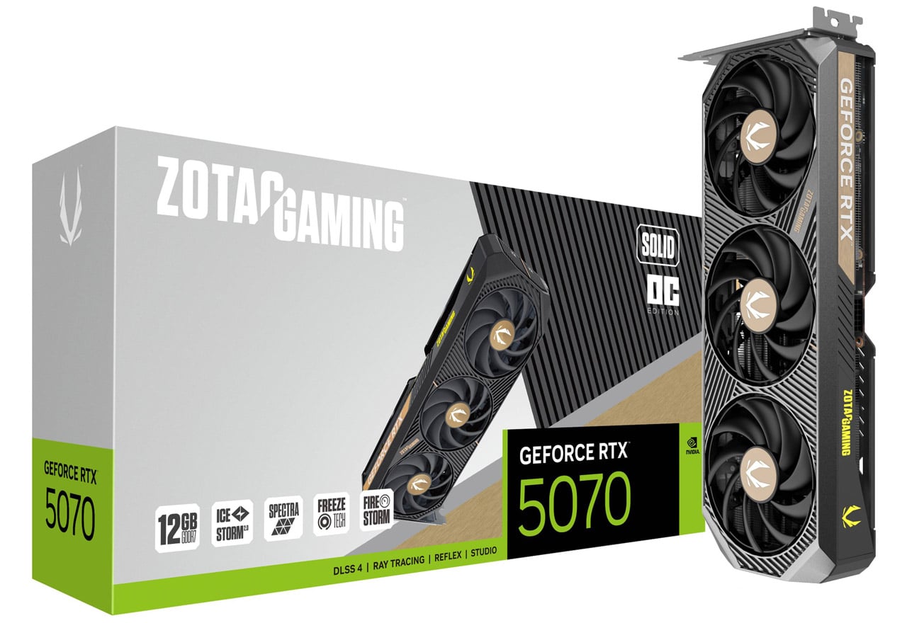 市場】ZOTAC GAMING GeForce RTX 5070 SOLID 12GB GDDR7 グラフィック