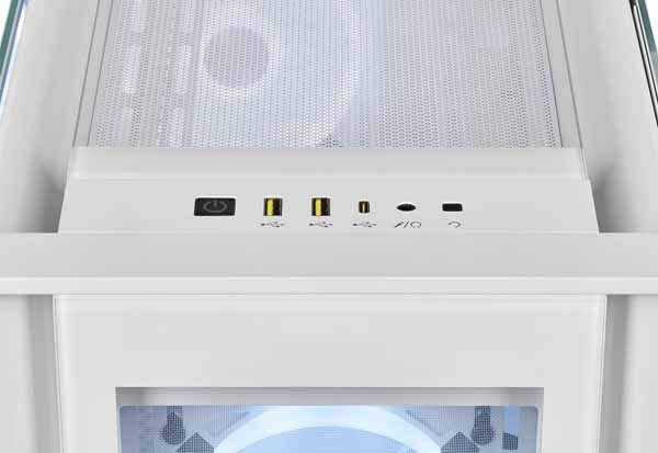 Corsair iCUE 5000X RGB QL True White 4面強化ガラスパネル