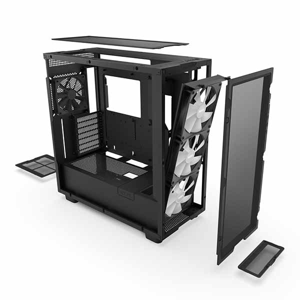 NZXT H7 Flow RGB ATX ミドルタワーケース [Black] ブラック｜CM-H71FB