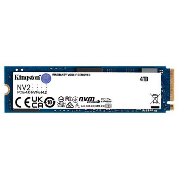 Kingston NV2 NVMe PCIe SSD 容量4TB M.2 2280 3D 2.2mm｜SNV2S/4000G
