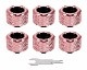 Thermaltake Pacific C-Pro G1/4 PETG 16mm OD 6 Pack Rose Gold コンプレッションフィッティング6個セット ローズゴールド ｜CL-W266-C