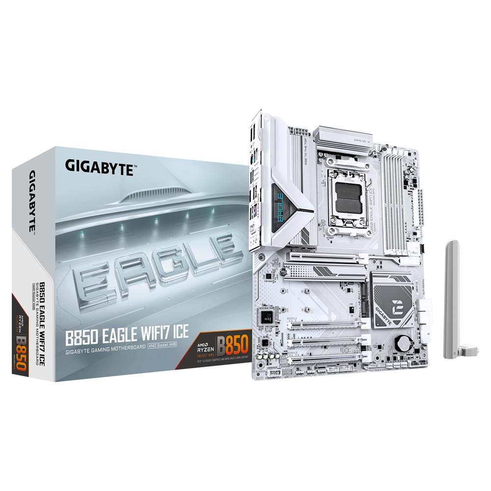 【中古美品】GIGABYTE B850 EAGLE WIFI7 ICE GIGABYTE B850 EAGLE WIFI7 ICE AMD B850搭載マザーボード ホワイト