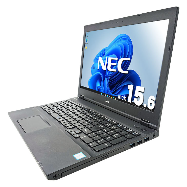 重たい作業も余裕！毎日が快適♪ 中古パソコン 中古 ノートパソコン Office付き バッテリー良好 i7 快適 サクサク 大画面 買い替え Windows11 Pro NEC VersaPro VKH19DZG4 Corei7 16GBメモリ 15.6型 中古 パソコン ノートパソコン
