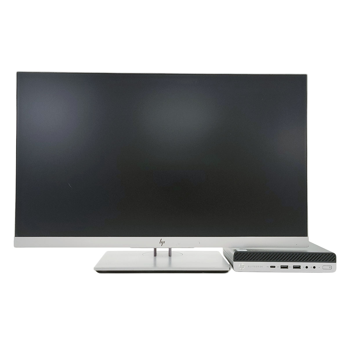 うれしいメーカー統一で見た目も整う♪ 中古 デスクトップパソコン Office付き メーカー統一 液晶セット コスパ 9世代 新品NVMe 大容量 Windows11 Pro HP EliteDesk 800G5 DM Corei7 16GBメモリ 23型 中古 パソコン デスクトップパソコン